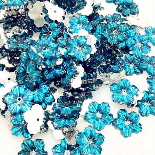 100 stk/parti flerfarvet pæonblomst akryl rhinsten, krystal cabochons, smykketilbehør til gør-det-selv dekoration 13mm: 6