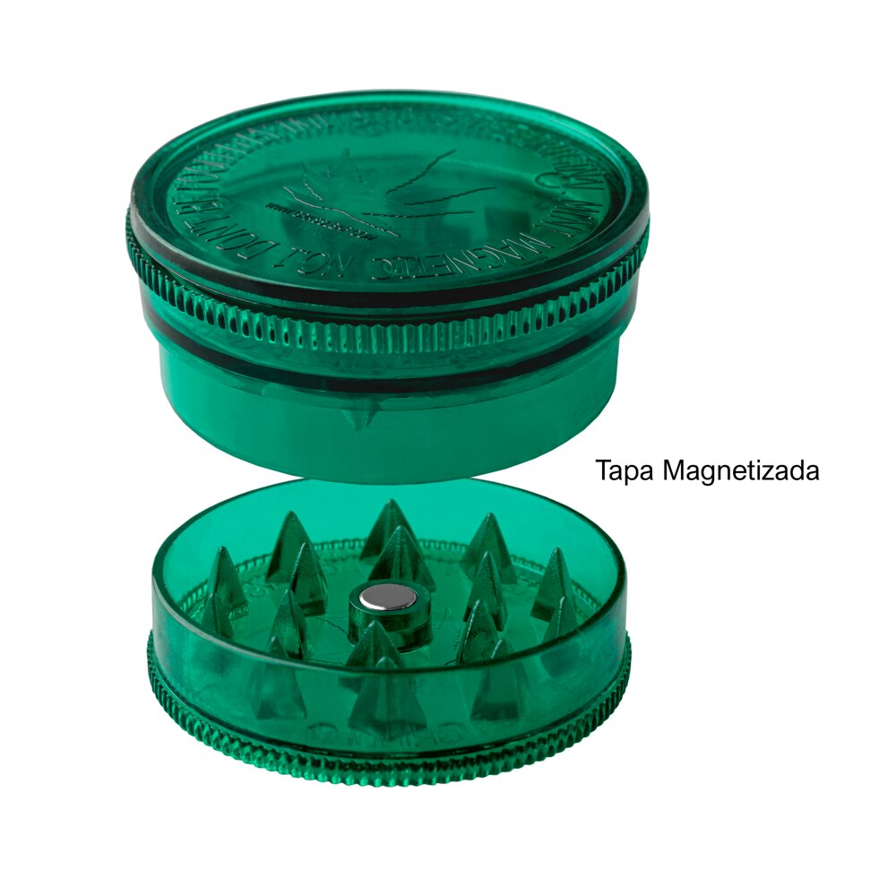 Hibron Grinder 2 Piezas. Molinillo de Hierbas. Grabado Hoja de marihuana.
