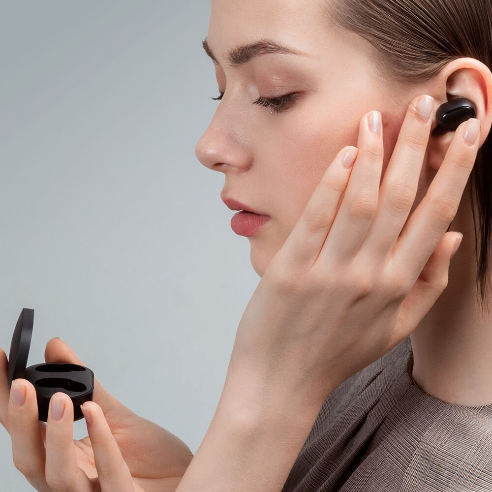 Xiaomi redmi airdots 2 øretelefoner trådløs bluetooth 5.0 oplader in-ear stereo bas øretelefoner ture trådløse øretelefoner ai kontrol