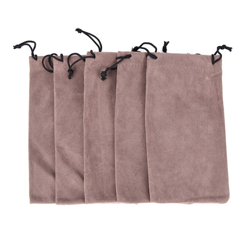 Bolsa de terciopelo para gafas de sol, estuche muy suave con cordón, 10 unids/lote