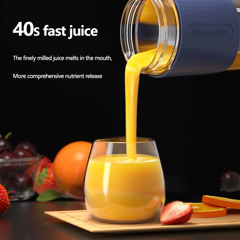 Blender Electric Kitchen Juicer Mixer Portable food processor charging using quick juicing cut off power Fruit Cup