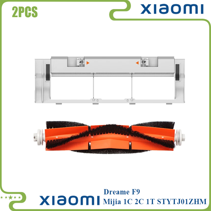 Para Xiaomi Mijia 1C 1T STYTJ01ZHM Mi Robot aspirador fregona Dreame F9 filtro Hepa Cepillo Lateral principal paño de mopa accesorios de limpieza: Castaño
