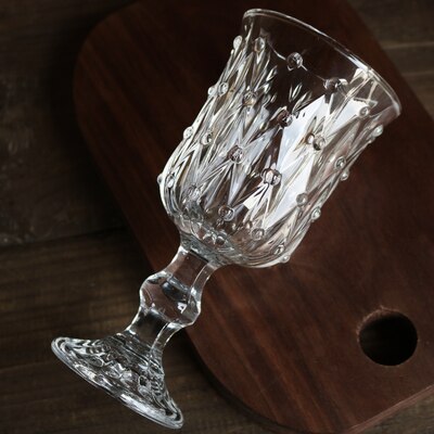 Vintage Pearl Relief Glass/Crystal Glass/Ice Cream Cup: Pearl Relief Cup