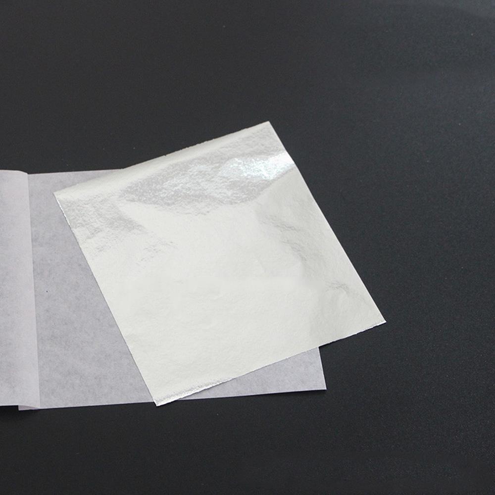 Silver Gilding Craft Paper Silver Foil Paper Leaf Foil Paper Wall Decor Imitation Home Decoration Hotels