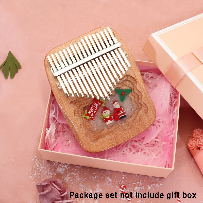 Kerstmis carlimba kalimba 17 toetsen kerstman duim piano muziekinstrument kerstman verjaardag