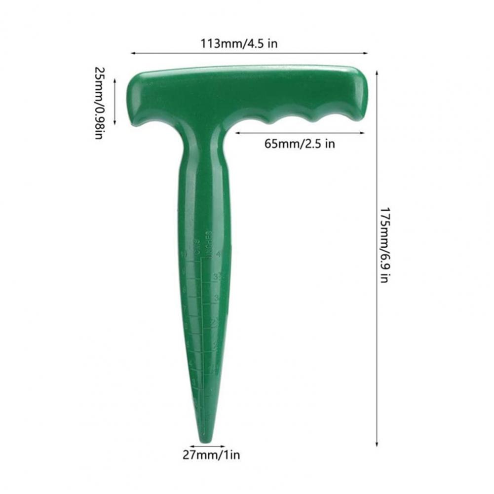 Garden Hole Puncher Hand-held Garden Soil Drilling Hole Tool Portable Scale Garden Digging Hole Puncher Seedling' Transplanter