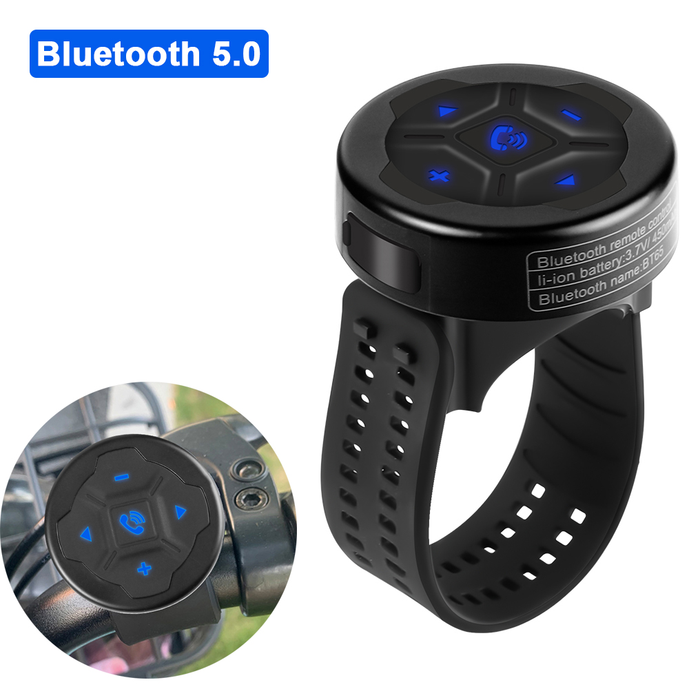 Car Steering Wheel Bluetooth Remote Control Wireless Media Button Multimedia for Android IOS Smartphone Car Kit