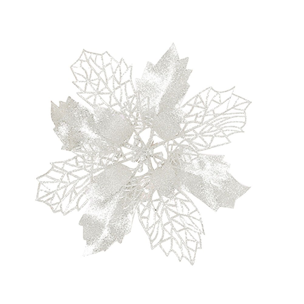 glitter jul hule blomstertre hengende ornament festival jul vindu dekor: Hvit