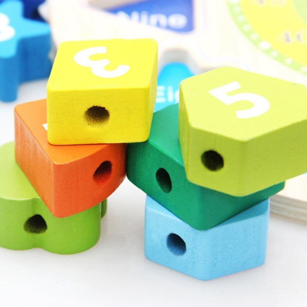 1 Pcs Klok Speelgoed Nummers Vormen Sorteren Blokken Houten Educatief Voor Kinderen Kids BM88