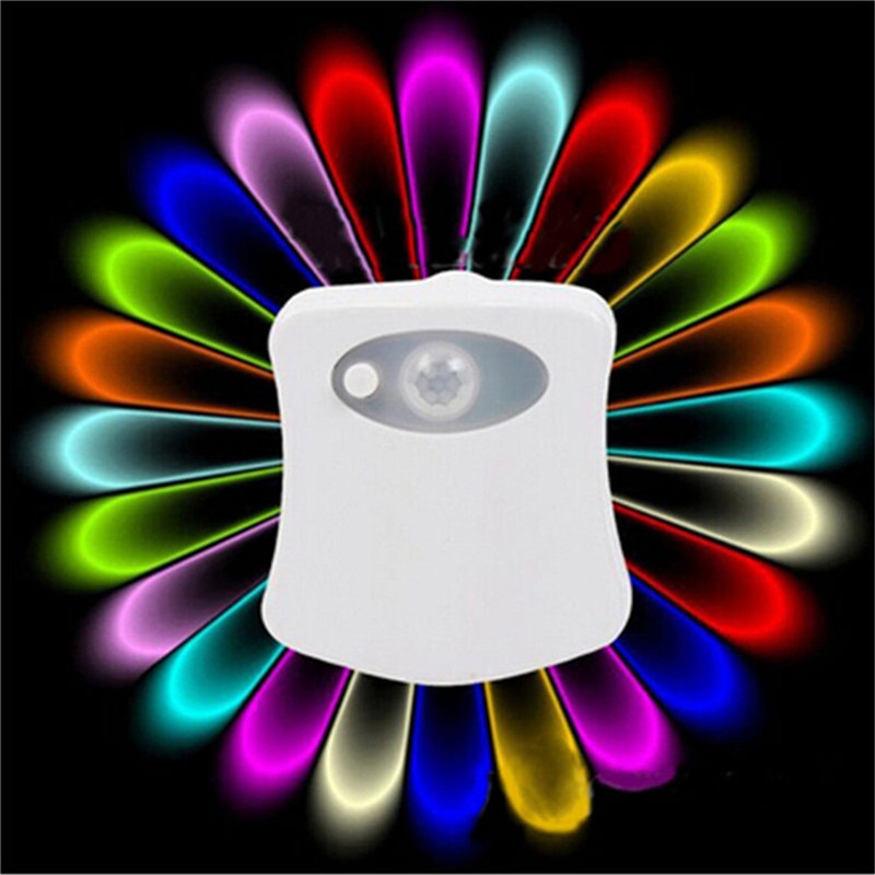 Wc Nachtlampje met 16 Kleur Veranderende Motion Sensor Nachtlampje Badkamer Washroom Kom LED Lamp voor Badkamer