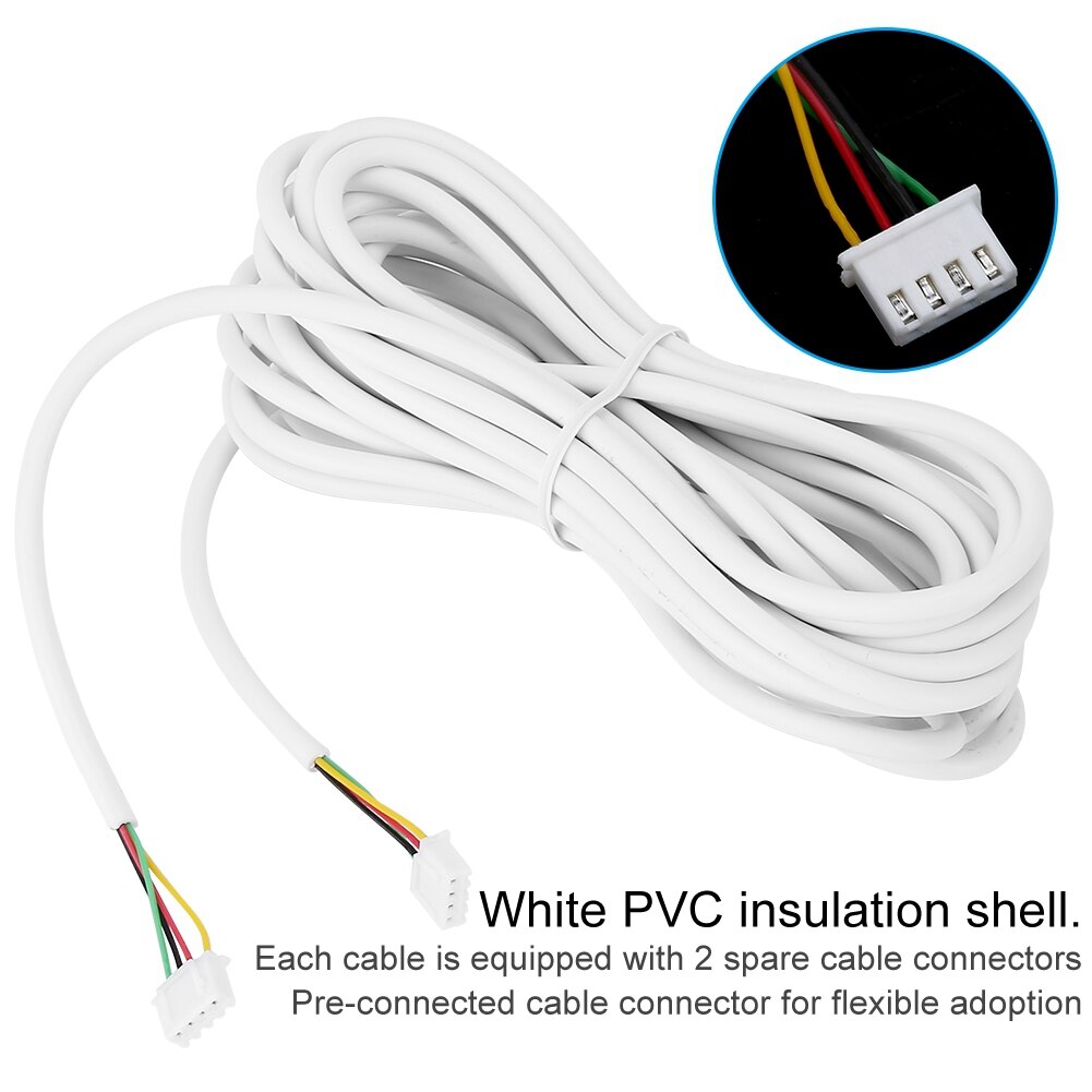 ANPWOO 4-Core Copper 20m Round Flexible Copper Cable For Video Door Phone Intercom System
