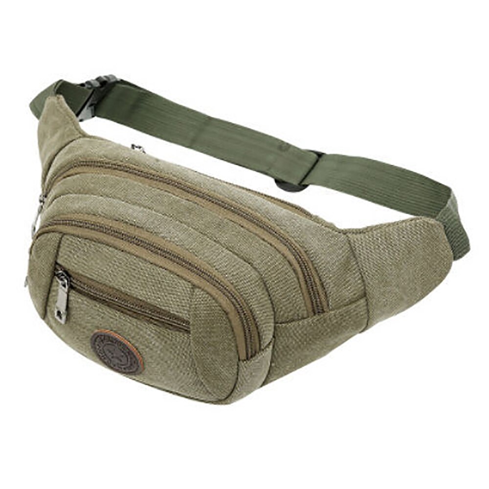 Sac banane en toile de grande capacité pour homme et femme, couleur unie, idéal pour les voyages en plein air: 3