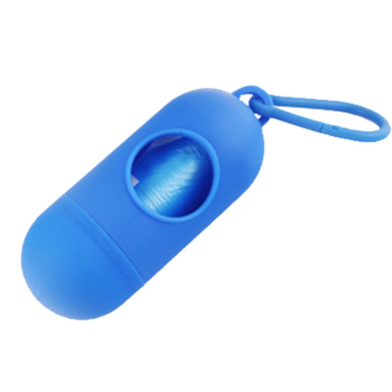 Ttlife pille form kæledyr affald rent affalds poo pose bærer hund knogle form dispenser æske holder etui affald poop taske til hunde: Blå