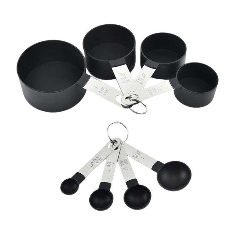 4Pcs/8pcs Multi Purpose Spoons Measuring Cup Baking Accessories Stainless Steel Plastic Handle Measure Tool Kitchen Gadgets #1: L