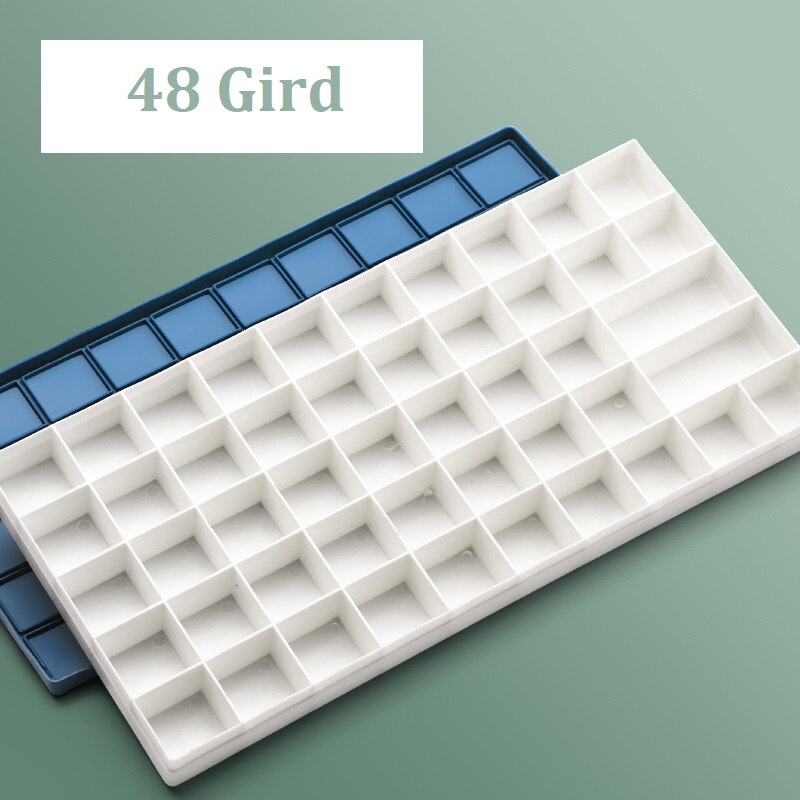 12/24/36/48 Lattice Rubber Cover Pigment Palette Gouache Watercolor Acrylic Pigment Block Box: 48 case