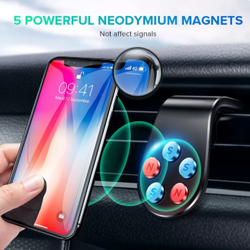 Magnético suporte do telefone carro gps montagem titular clipe de ventilação ar 360 metal ímã suporte do telefone para o iphone 12 11 pro huawei xiaomi