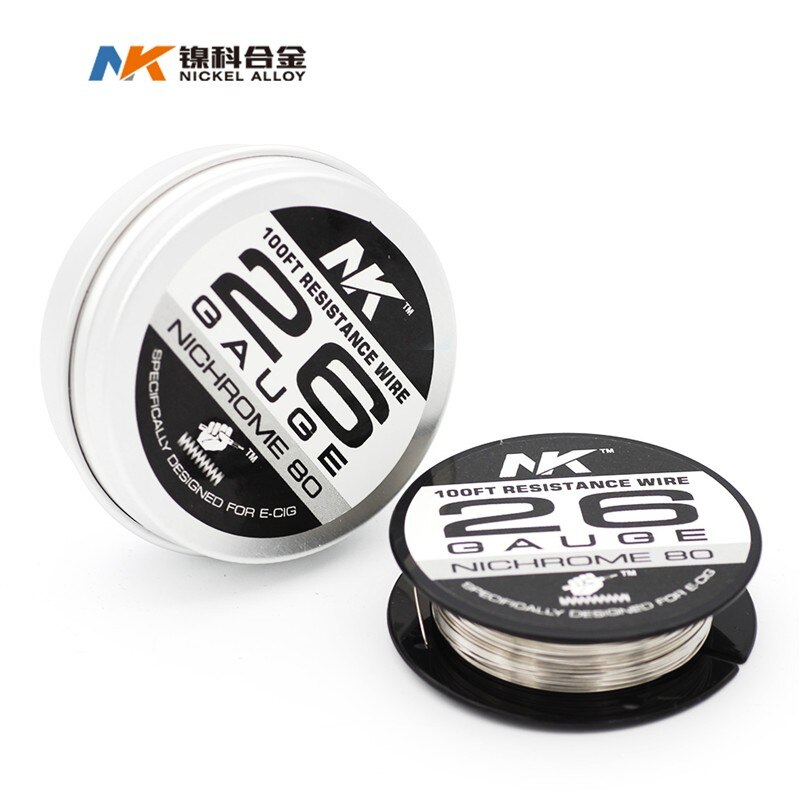 NK Ni80 Nichrome 80 20 Wire E-Cigarette 20g 22ga awg 24 26 27 28-32 gauge vape heating Wire For RDA RTA for DIY Prebuilt Coil