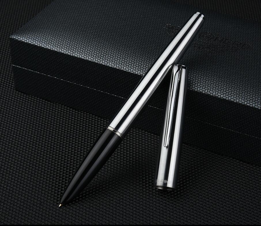 ! Bolígrafo estilográfico Original Hero 100, caja de lujo, , bolígrafo de escritura de negocios de Metal: Silver