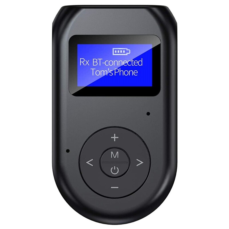Bluetooth 5.0 Audio Zender Ontvanger Lcd-scherm 3.5 Mm Aux Met Microfoon Voor Tv Speaker Headset Auto Audio: Default Title