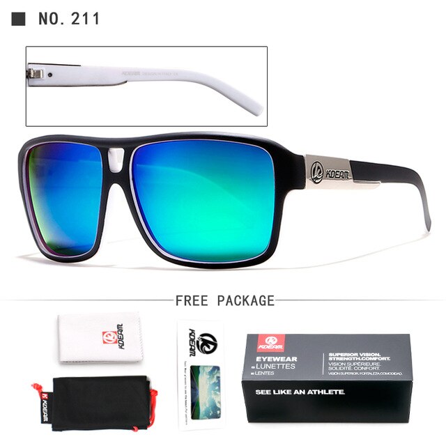 Kdeam originele gepolariseerde vierkante zonnebril voor heren zomer outdoor & reizen  uv400 brillen heren sport stijl zonnebrillen  gr6: C211