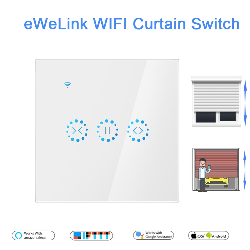 eWeLink WiFi Curtain Blind Switch for Roller Shutter Electric motor Google Assistant Alexa Voice Control DIY Smart Home EU/US