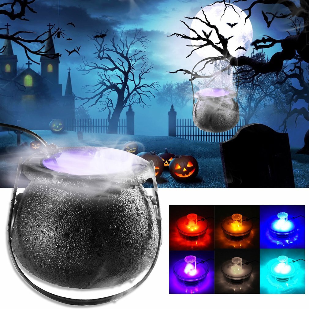 Halloween Heks Bus Led Verstuiver Lamp Plastic Spuit Frosted Bus Sfeer Lamp Scene Layout Diy Plastic Modellen
