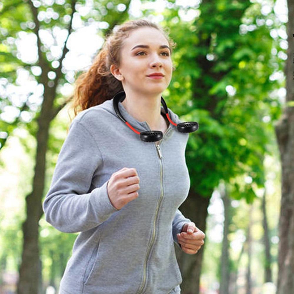 Przenośny leniwy sportowy wiszący szyjny wiatrak chłodzący wentylator zewnętrzny wygodny ładowanie USB kreatywny mini elektryczny wentylator chłodzący powietrze