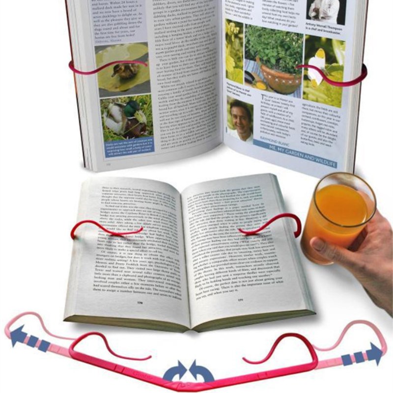 1Pc Opvouwbare Boekensteun Luie Mensen Plastic Boek Clip Reader Tool Boekensteun Boeken Holder Bladwijzers School Kantoorbenodigdheden