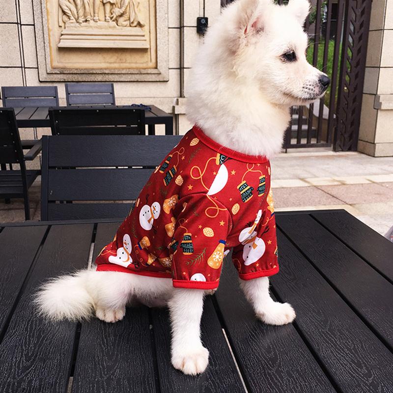 Snögubbe mönster husdjur kappa hund julkläder bedårande husdjur fest outfit