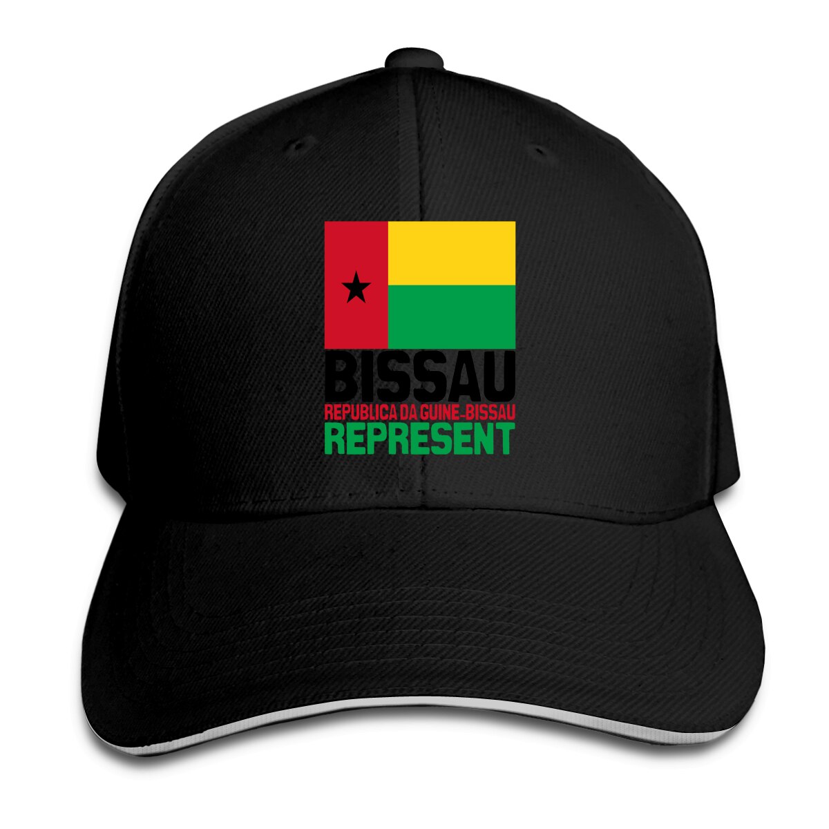 Guinee Bissau Represent-Gorras de Golf para hombre y mujer, gorros divertidos de estilo hip hop R330, 1 unidad: Black