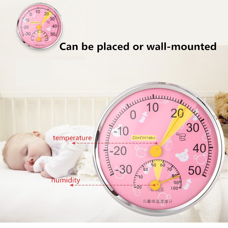 Odatime Thermometer Mechanical Hygrometer For Kids Room Bathroom Indoor Outdoor Temperature and Humidity Meters Logger