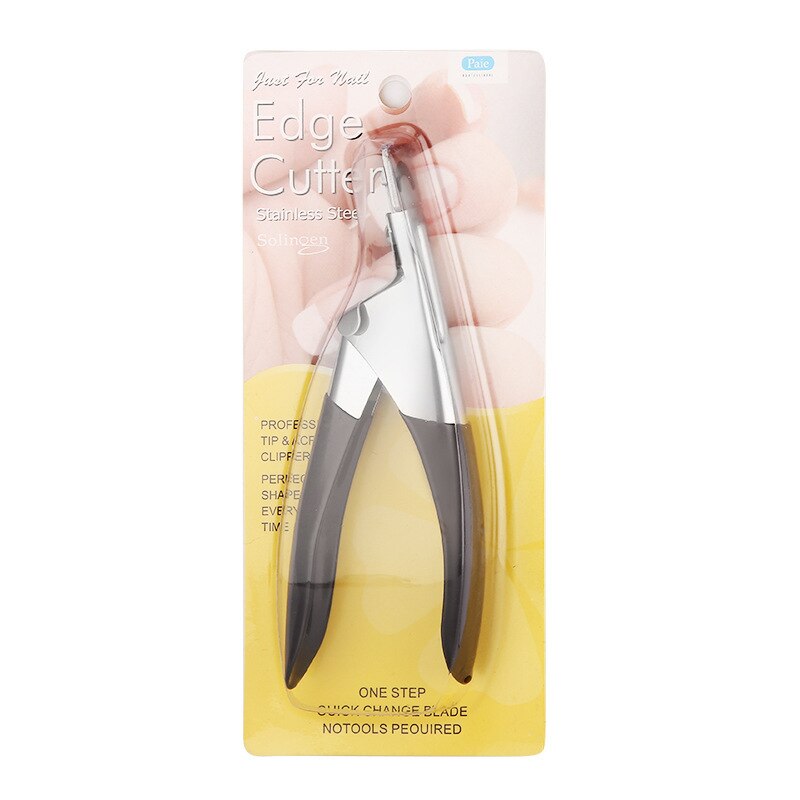 Acryl Valse Nagelknipper Rvs Nail Edge Cutter Straight Franse Tips Voor Acryl Nail Cutter: Black