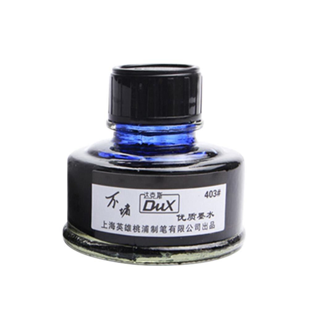 50ML Smooth Writing Fountain Pen Ink Glass Bottle Student School Office Supplies: Blue Black