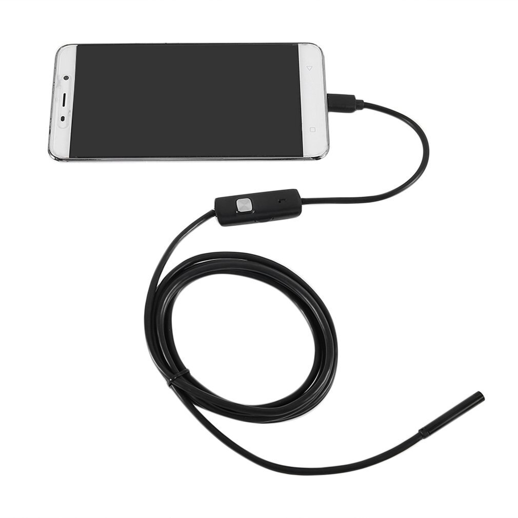 2M 6LED 5.5mm Lens 720P Endoscope Waterproof Inspection Borescope for Android Focus Camera Lens USB Cable Waterproof Endoscope