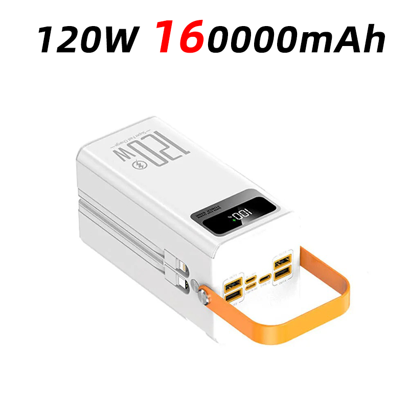 Xiaomi 120W Fast Power Bank 200000mAh Large Capacity Outdoor Mobile Power Supply Supports 7 Devices to Charge At The Same Time: black