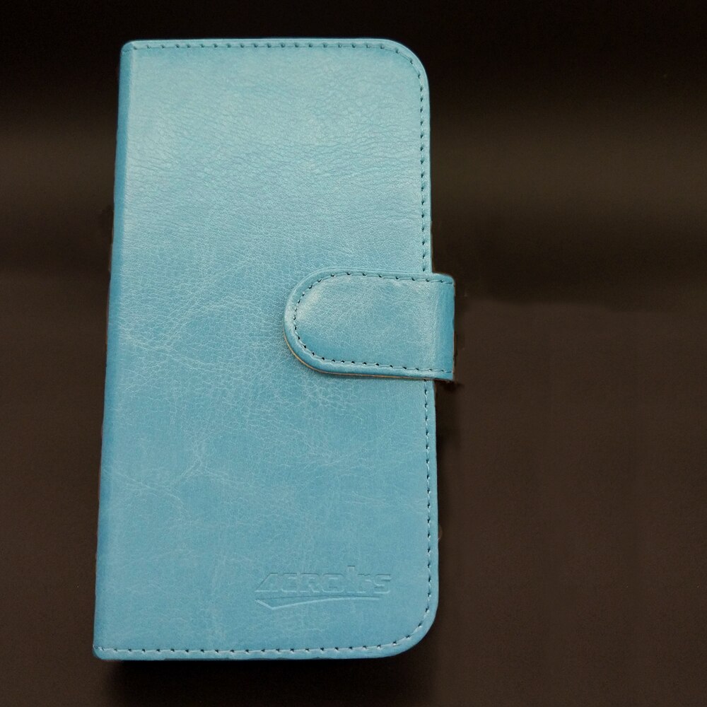 Motorola Moto E3 Case 5 "Nieuw! 6 Kleuren Luxe Lederen Beschermende Speciale Telefoonhoes Creditcard Portemonnee: Sky Blue