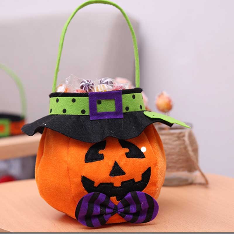 Halloween Pumpkin Candy Cute Bag For Kids Trick Or Treat Festival Party Favor Halloween Party Decoration Supplies