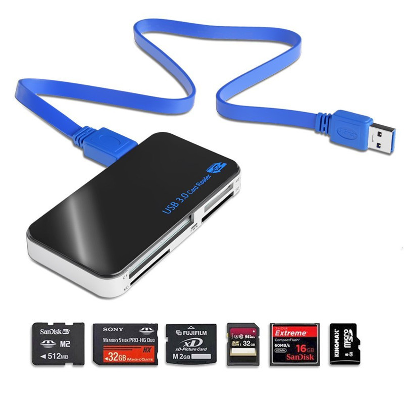 USB 3.0 All-in-1 Compact Flash Multi Memory Card Reader Adapter High Speed