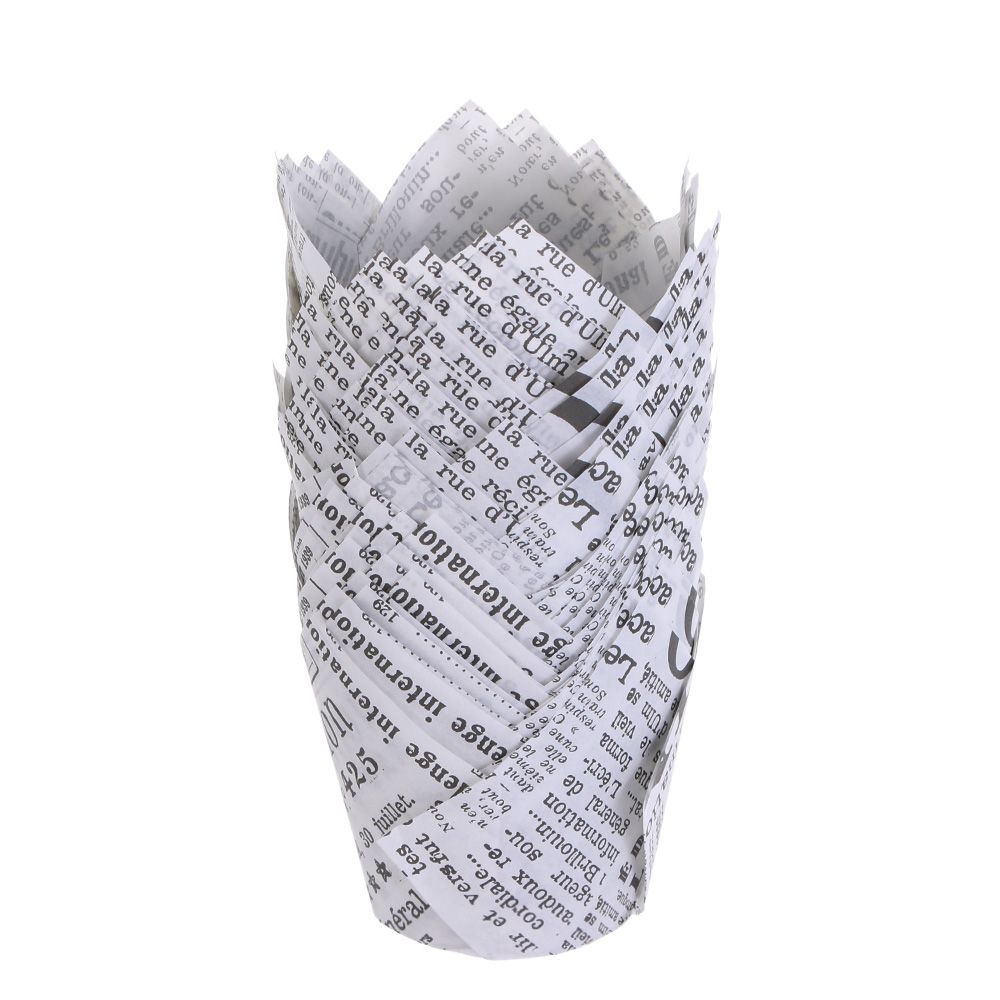 50pcs Greaseproof Paper Tray Cupcake Liners Cupcake Paper Tulip Baking Cups Cake Muffin Cups Bakeware Pastry Tools: --Style 5