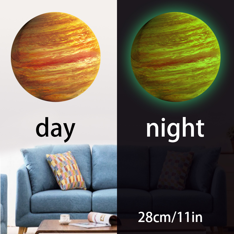 sterben Universum Planeten Galaxis Kinderzimmer Schlafzimmer Leucht Zauberstab Aufkleber Decke Decals Dekoration Solar- System Fluoreszierende Zauberstab Dekor: Jupiter(11inX11in)