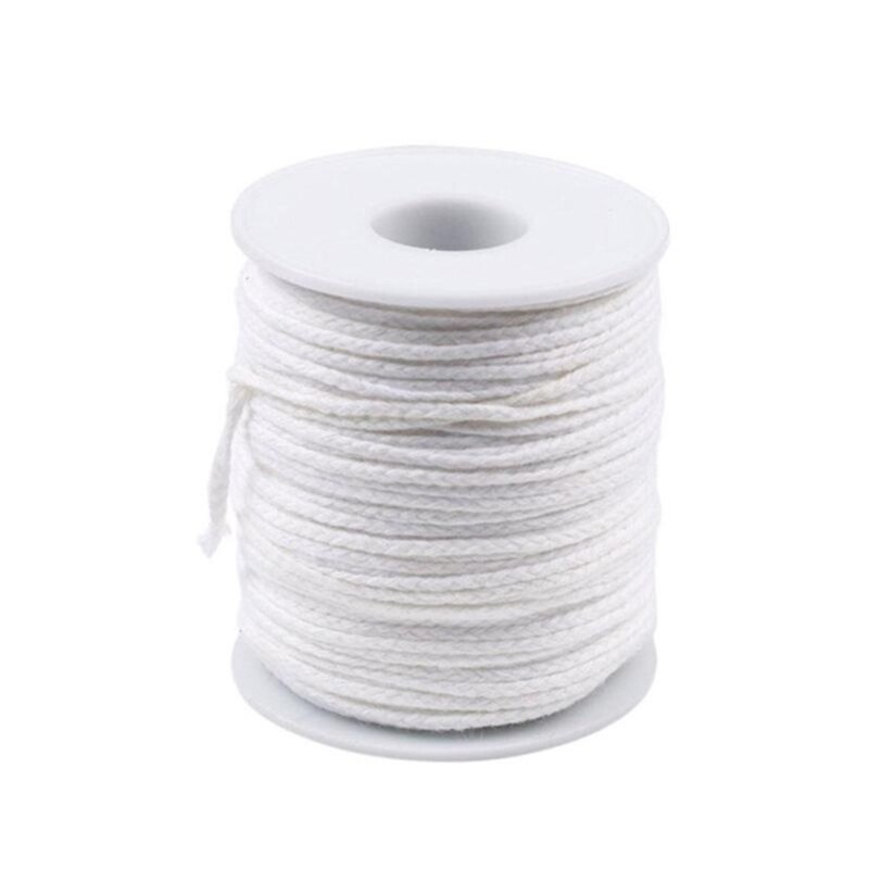 60m White Candle Wicks Spool Of Cotton Square Braid Candle Wicks Wick Core For DIY Handmade Candle Oil Lamps Making: 1pc  Candle Wicks