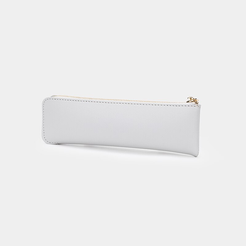 Etui dames met rits, schattig leren potlood, etui voor kunststudenten, schets, kleurpotloodtas: Grijs