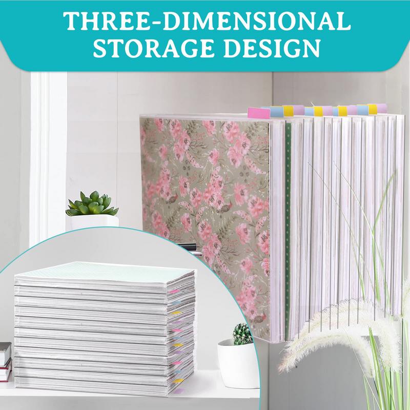 Plakboekpapierorganizer 12X12 Plakboekhouder Opbergen Met Plakkerige Indextabbladen Voor Het Bewaren Van Plakboeken