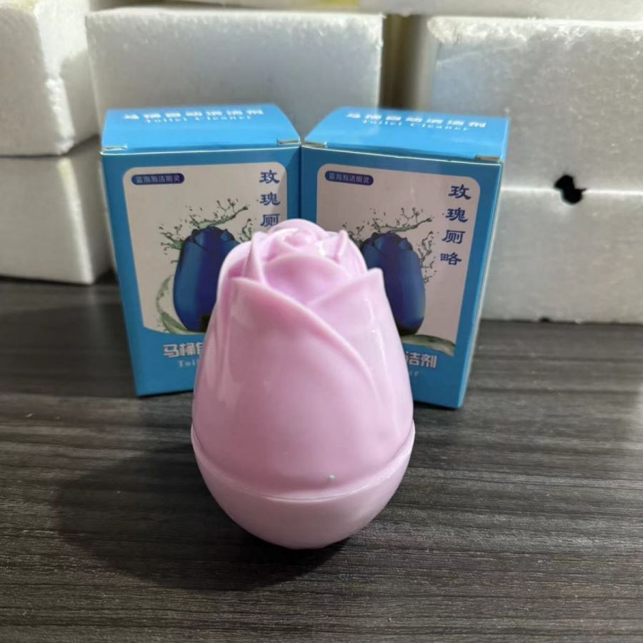 Automatischer wc-reiniger, wc-reiniger in rosenform, wc-Deodorant, wc-geruchsentferner, urinfleckenentferner: Rosa