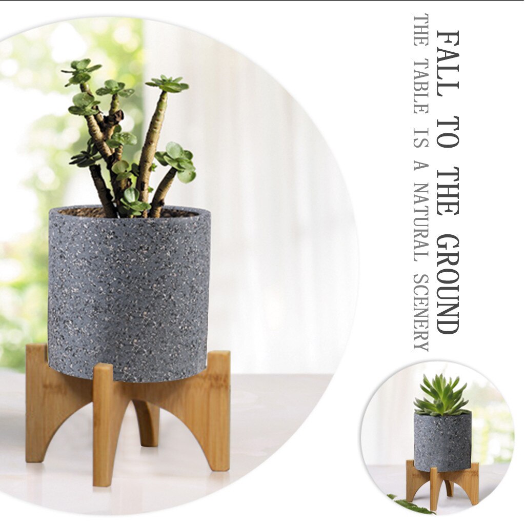 Plant Stand Indoor Wood Flower Pot Holder Wooden Display Potted Rack Modern Home Living Room Decor Fits Up to 12 Inch Plante