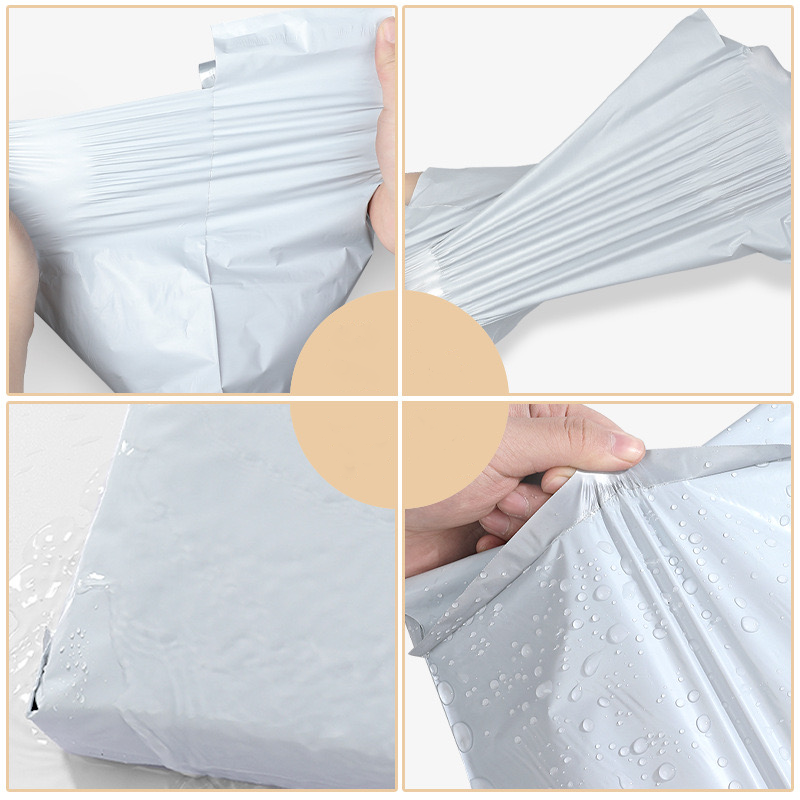 50 Pçs/lote Grátis Envelope sacos de Plástico Envelope Expresso de Sacos de Armazenamento De Cor Branca Sacos De Discussão Auto Selo Adesivo Saco do Correio