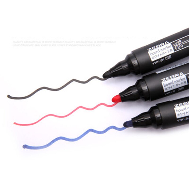 6 Pcs/Lot ZEBRA YYR1 2.5mm Whiteboard Marker erase Can be erased Writing Supplies Office &amp; School Supplies