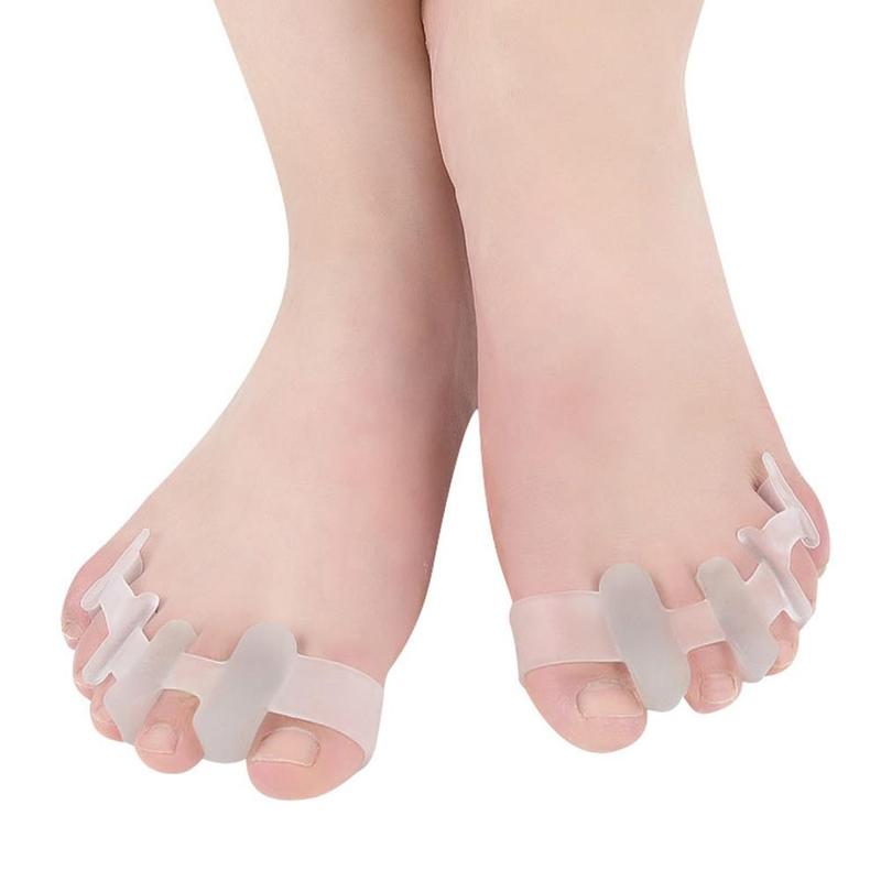 Hallux valgus korjaus pehmeä silikoni jalkojen hoito työkalu geeli bunion suoja varpaiden erottimet suoristus levitin korjaimet 1 pari