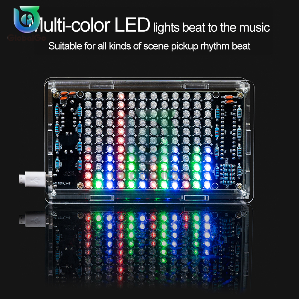 LED Musique Spectre Affichage ￉cran Color￩ Haut-Parleur DIY Kit pour Pratiquer L'assemblage ￉lectronique Produits