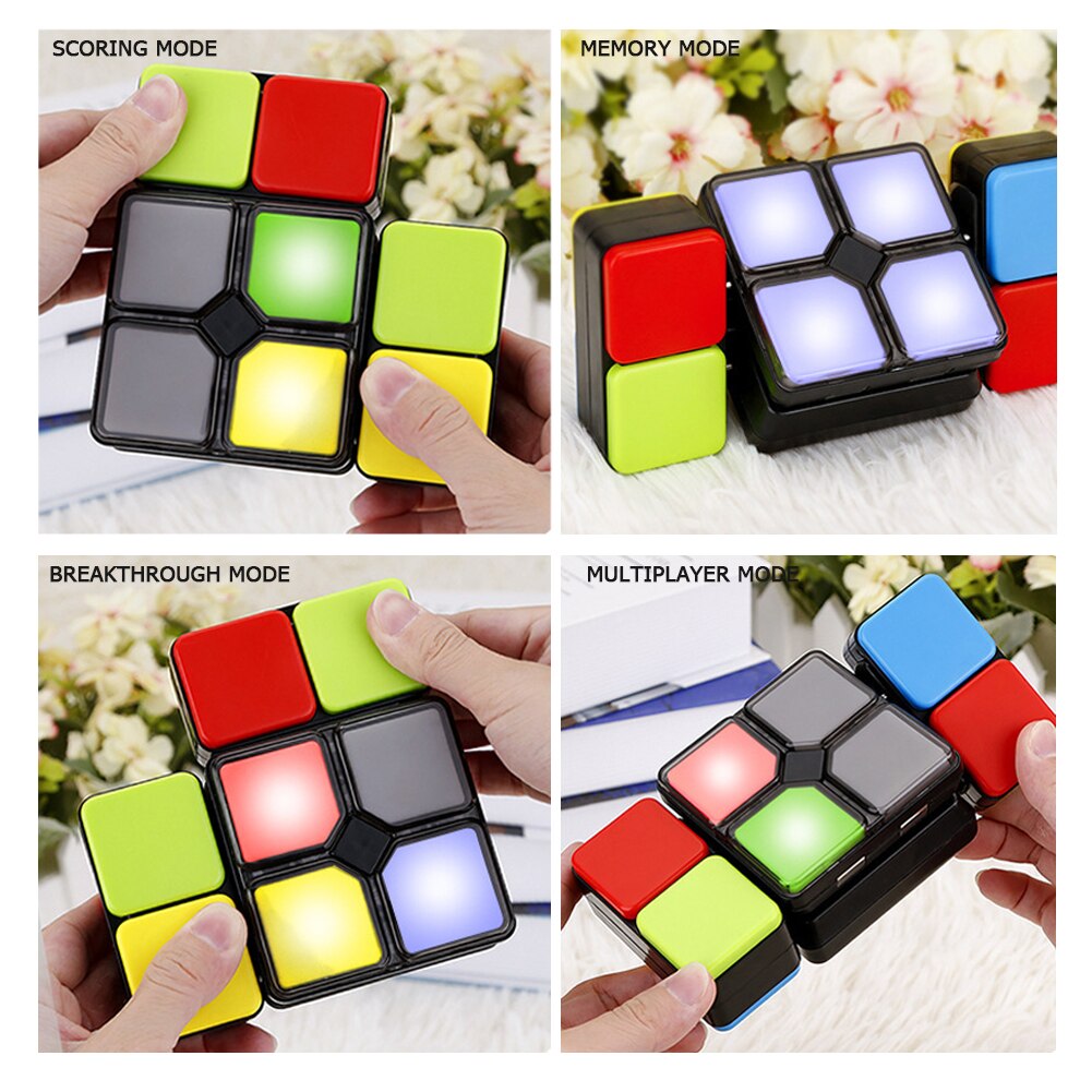 Cubo di musica elettronica suono luce memoria gioco Puzzle regali di decompressione antistress giocattolo educativo di intelligenza per bambini